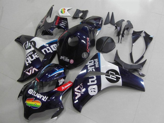 Carenados Moto Honda CBR1000RR 2008-2011 - Azul Oscuro Blanco Rojo Tuenli HP Fábrica