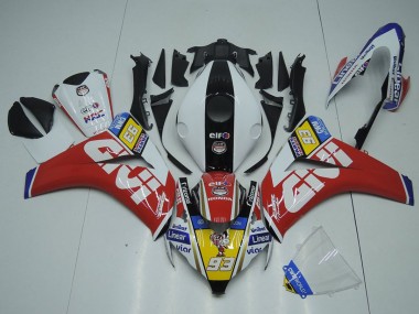 Carenados Moto Honda CBR1000RR 2008-2011 - Blanco Rojo Amarillo Negro Givi 93 Fábrica
