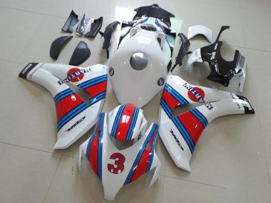 Carenados Moto Honda CBR1000RR 2008-2011 - Blanco Rojo Azul Claro Martini 3 Fábrica