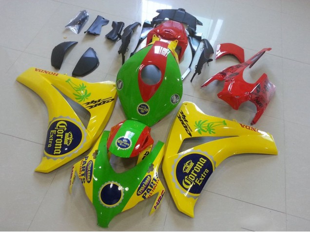 Carenados Moto Honda CBR1000RR 2008-2011 - Amarillo Verde Rojo Negro Corona Fábrica