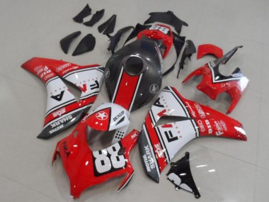 Carenados Moto Honda CBR1000RR 2008-2011 - Blanco Rojo Negro Mate Dunlop Fiamm 88 Fábrica