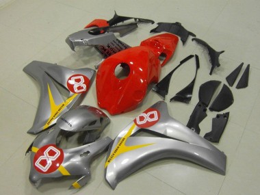 Carenados Moto Honda CBR1000RR 2008-2011 - Plata Rojo Amarillo 8 Fábrica