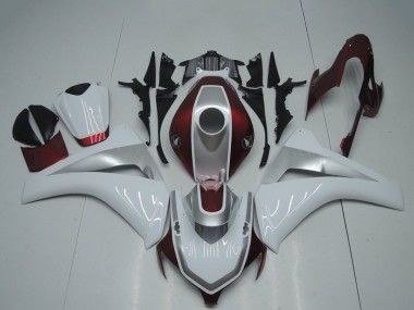 Carenados Moto Honda CBR1000RR 2008-2011 - Blanco Plata Rojo Granate Fábrica