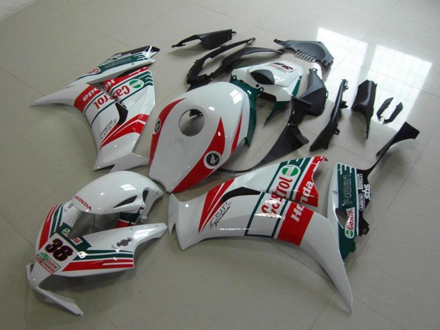 Carenados Moto Honda CBR1000RR 2012-2016 - Blanco Rojo Verde Castrol 38 Fábrica