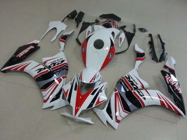 Carenados Moto Honda CBR1000RR 2012-2016 - Blanco Rojo Plata Negro One Heart Fábrica