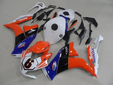 Carenados Moto Honda CBR1000RR 2012-2016 - Blanco Azul Naranja Negro Brillante TT Legends 6 Fábrica