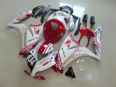 Carenados Moto Honda CBR1000RR 2012-2016 - Blanco Rojo Musashi 634 Fábrica
