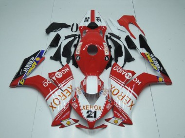 Carenados Moto Honda CBR1000RR 2012-2016 - Blanco Rojo Negro Brillante Xerox 21 Fábrica