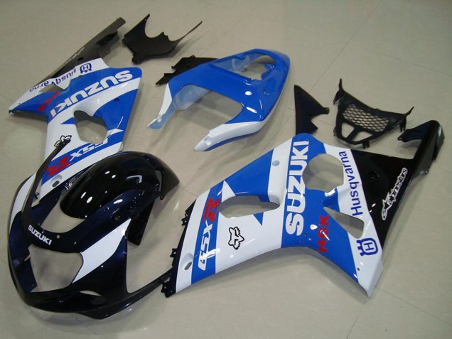 Carenados Moto Suzuki GSXR 1000 2000-2002 - Blanco Azul Negro Brillante Fábrica