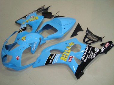 Carenados Moto Suzuki GSXR 1000 2000-2002 - Azul Claro Amarillo Negro Rizla Fábrica