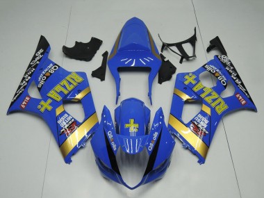 Carenado Moto Suzuki GSXR 1000 2003-2004 - Azul Oro Negro Rizla Fábrica