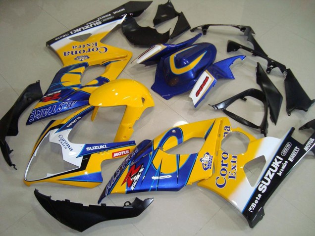 Carenados Moto Suzuki GSXR 1000 2005-2006 - Amarillo Blanco Negro Corona Fábrica