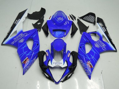 Carenados Moto Suzuki GSXR 1000 2005-2006 - Azul Blanco Negro Corona Fábrica