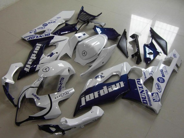 Carenados Moto Suzuki GSXR 1000 2005-2006 - Blanco Azul Oscuro Jordan Fábrica