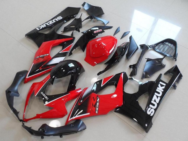 Carenados Moto Suzuki GSXR 1000 2005-2006 - Rojo Negro Brillante OEM Estilo Fábrica