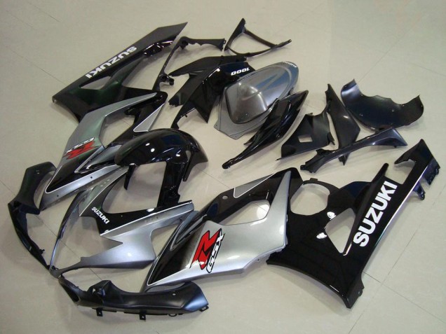 Carenado Moto Suzuki GSXR 1000 2005-2006 - Plata Negro Rojo Fábrica