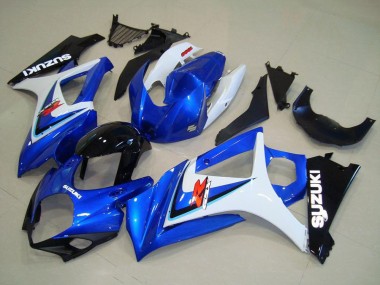 Carenado Moto Suzuki GSXR 1000 2007-2008 - Blanco Azul Negro OEM Estilo Fábrica