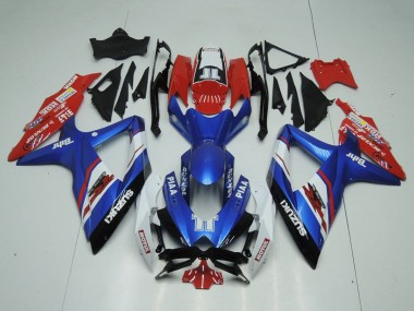 Carenados Moto Suzuki GSXR 1000 2009-2016 - Azul Rojo Blanco Piaa Motul Fábrica