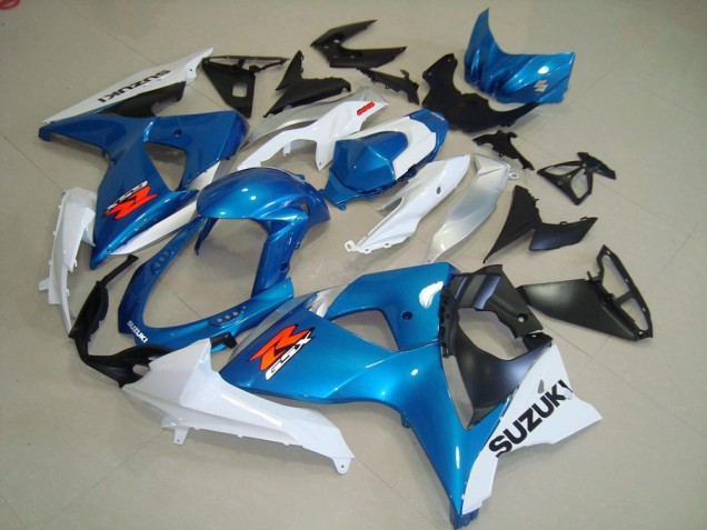 Carenados Moto Suzuki GSXR 1000 2009-2016 - Azul Claro Blanco Negro OEM Estilo Fábrica