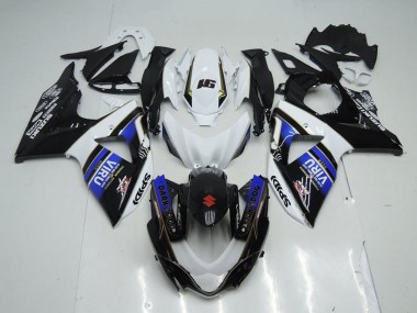 Carenados Moto Suzuki GSXR 1000 2009-2016 - Blanco Azul Negro Viru Fábrica