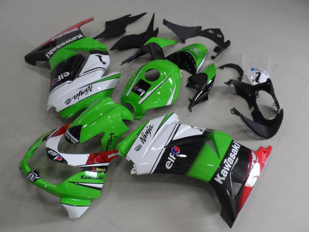 Carenados Moto Kawasaki ZX250R 2008-2012 - Blanco Verde Negro Rojo Elf Fábrica
