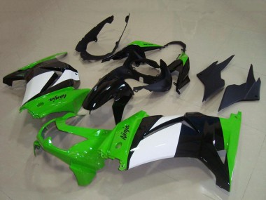 Carenados Moto Kawasaki ZX250R 2008-2012 - Verde Blanco Negro Brillante Fábrica