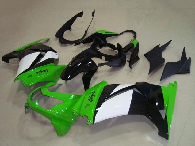 Carenados Moto Kawasaki ZX250R 2008-2012 - Verde Blanco Negro Brillante Fábrica