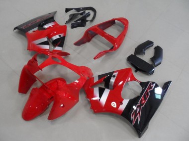 Carenados Moto Kawasaki ZX6R 2000-2002 - Rojo Plata Negro Brillante OEM Estilo Fábrica