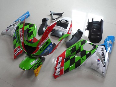 Carenados Moto Kawasaki ZX6R 2003-2004 - Blanco Rojo Verde Azul Negro Motocard Fábrica