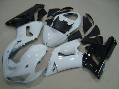 Carenado Moto Kawasaki ZX6R 2005-2006 - Blanco Negro Fábrica