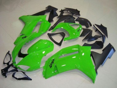 Carenados Moto Kawasaki ZX6R 2007-2008 - Verde Negro Mate Fábrica
