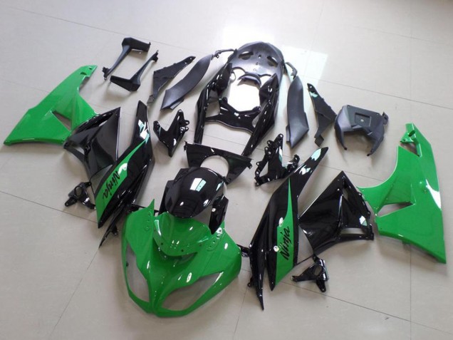 Carenado Moto Kawasaki ZX6R 2009-2012 - Verde Negro Brillante Fábrica