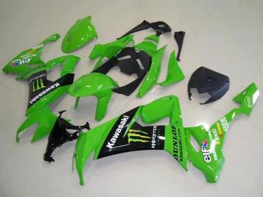 Carenados Moto Kawasaki ZX10R 2008-2010 - Verde Negro Brillante Amarillo Monstruo Fábrica