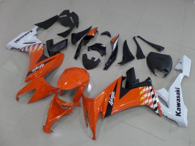 Carenados Moto Kawasaki ZX10R 2008-2010 - Blanco Naranja Negro Fábrica