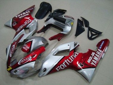 Carenados Moto Yamaha YZF R1 2000-2001 - Plata Rojo Fortuna Motul 7 Fábrica