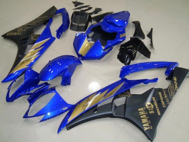Carenados Moto Yamaha YZF R6 2006-2007 - Azul Oro Negro Mate Fábrica