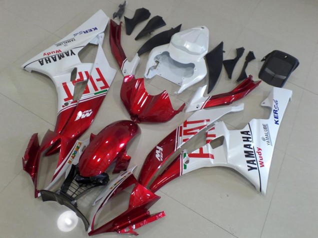 Carenados Moto Yamaha YZF R6 2006-2007 - Blanco Rojo Fiat Yamalube Fábrica