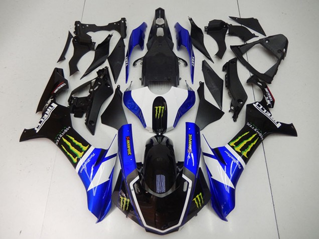 Carenados Moto Yamaha YZF R1 2015-2019 - Azul Blanco Negro Brillante Verde Monstruo Fábrica