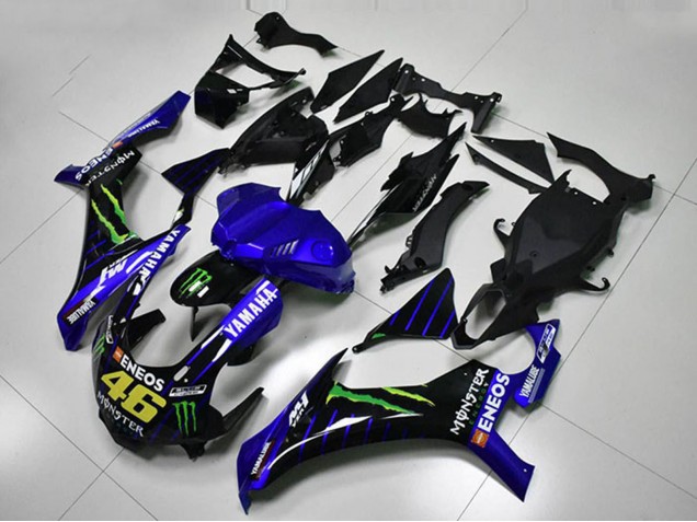 Carenados Moto Yamaha YZF R1 2015-2019 - Azul Blanco Negro Verde ENEOS Monstruo M1 46 Fábrica