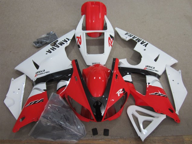 Carenado Moto Yamaha YZF R1 1998-1999 - Blanco Rojo Negro Fábrica