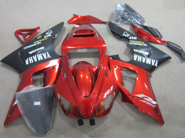 Carenados Moto Yamaha YZF R1 1998-1999 - Rojo Negro Blanco Calcomanía Fábrica