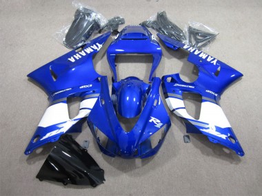 Carenados Moto Yamaha YZF R1 1998-1999 - Azul Blanco Calcomanía Fábrica
