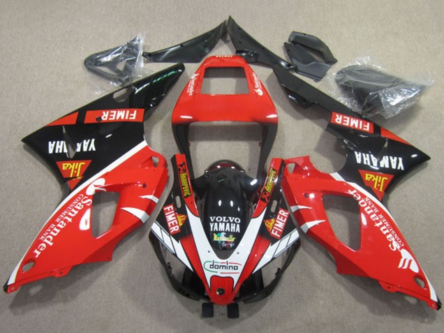 Carenados Moto Yamaha YZF R1 1998-1999 - Rojo Blanco Negro Santander Fábrica
