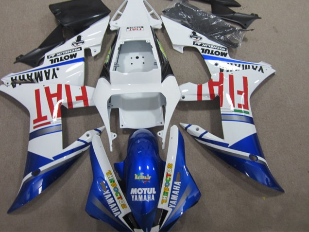 Carenado Moto Yamaha YZF R1 2002-2003 - Blanco Azul Rojo Motul Fiat Fábrica