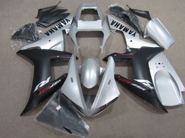 Carenados Moto Yamaha YZF R1 2004-2006 - Plata Negro Mate Fábrica