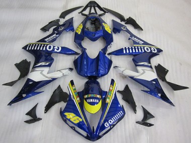Carenados Moto Yamaha YZF R1 2004-2006 - Azul Amarillo Blanco Go 46 Fábrica