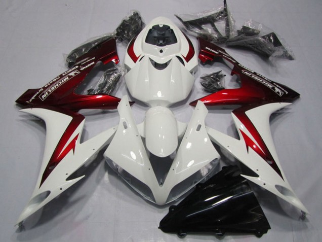 Carenados Moto Yamaha YZF R1 2004-2006 - Blanco Rojo Michelin Fábrica