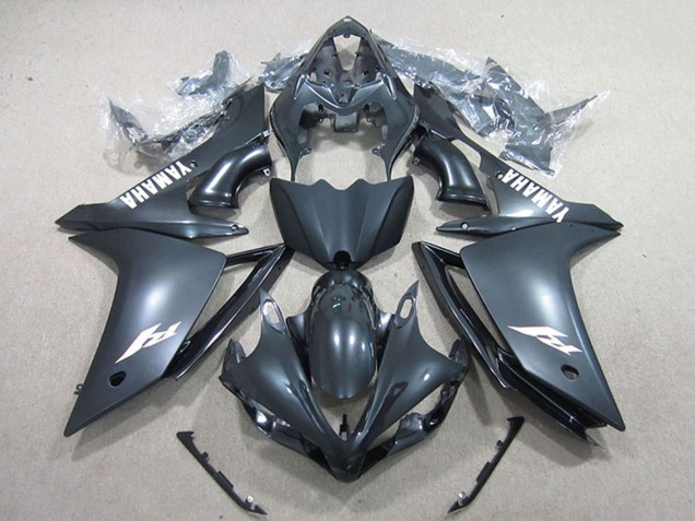 Carenados Moto Yamaha YZF R1 2007-2008 - Negro Mate Blanco Calcomanía Fábrica