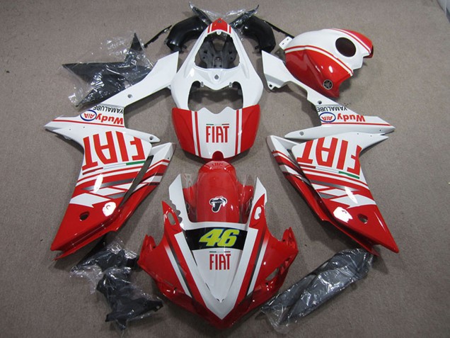 Carenados Moto Yamaha YZF R1 2007-2008 - Blanco Rojo Fiat 46 Fábrica