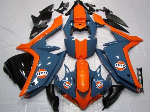 Carenados Moto Yamaha YZF R1 2007-2008 - Azul Oscuro Naranja Gulf Fábrica